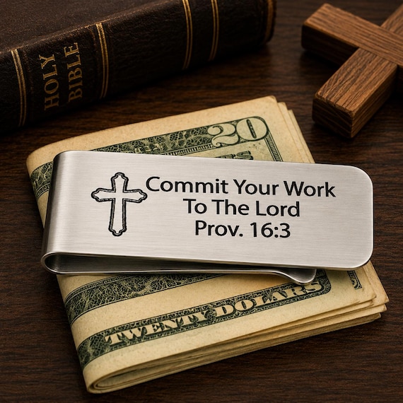Commit Your Work To The Lord Money Clip