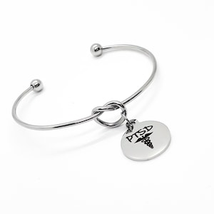 Medial Charm Bracelet, PTSD Bracelet, Caduceus, Medical Notice Jewelry, Medical Awareness, PTSD Awareness, PTSD Survivor, Awareness Jewelry