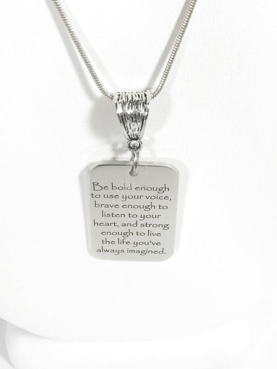 Encouragement Jewelry, Be Bold Necklace, Live The Life You've Imagined Necklace, Daughter Gift, Motivating Gift, Direct Sales Team Gift