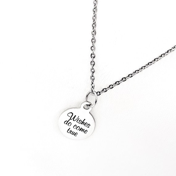 Wishes Do Come True Necklace, Daughter Gift, Encouragement Gift, Motivating Gift, Make Your Dreams Come True, Entrepreneur Gifts For Her
