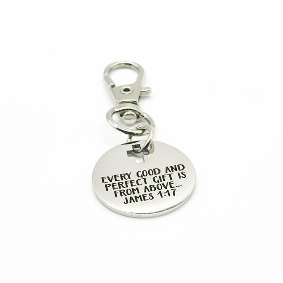 Every Good And Perfect Gift Is From Above James 1 17 Clip On Charm Faith Scripture Stainless Steel Christian Gift