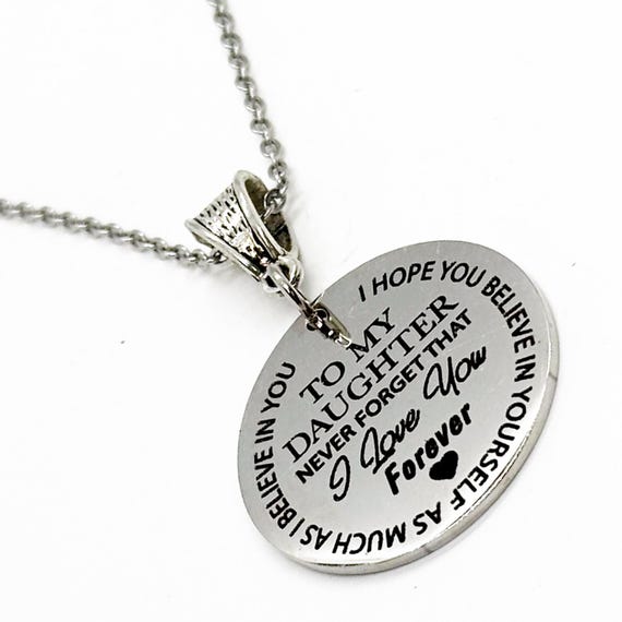 To My Daughter Necklace, Believe In Yourself, I Believe In You, Daughter Graduation, Going To College, Gift For Her, Daughter Birthday