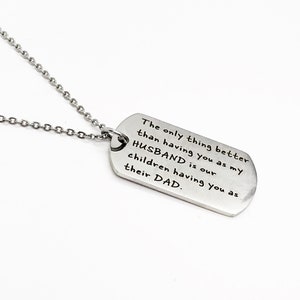 Papa Geschenk, Ehemann und Papa Halskette, Papa Dogtag Halskette, Geschenk für Ihn, Ehemann Geschenk