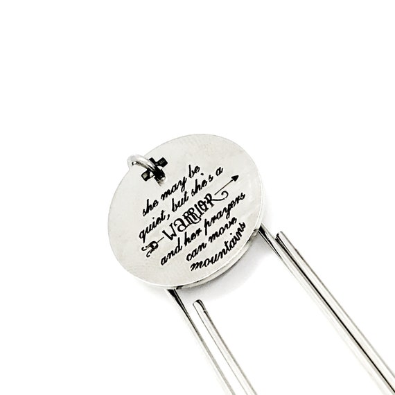 Scripture Gift, Bible Bookmark, She Is A Warrior Bookmark, She May Be Quiet, But She Is A Warrior, Prayer Warrior, Charm Bookmark
