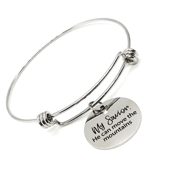 Faith Gift, My Savior, He Can Move The Mountains, Faith Bracelet, Mustard Seed Faith, Mountain Moving Faith, Faith Jewelry, Christian Gift