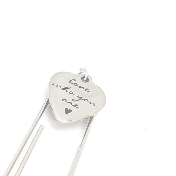 Affirmation Gifts, Love Who You Are Charm Bookmark, Daughter Gift, Son Gift, Wife Gift, Planner Bookmark, Reader Gift For Her, Encouraging
