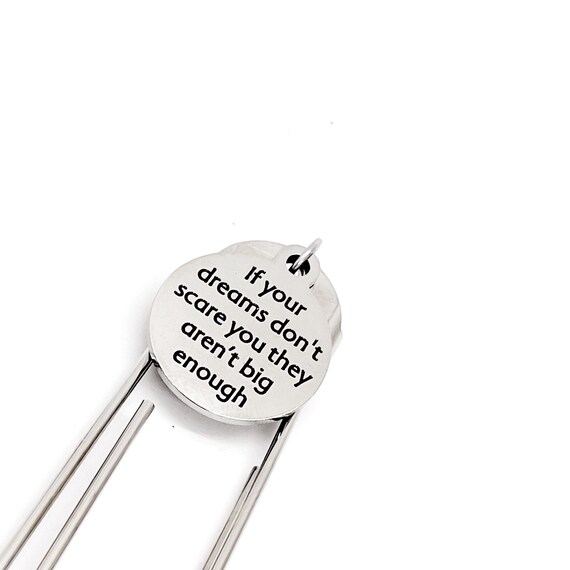 Motivational Quote, If Your Dreams Don’t Scare You They Aren’t Big Enough Bookmark, Student Gift, Entrepreneur Gift, Daughter Gift, Son Gift