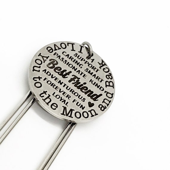 Friend Bookmark, Best Friend Bookmark, I Love You To The Moon And Back, Friend Gift, Reader Gift, Book Club Gift, Friend Birthday
