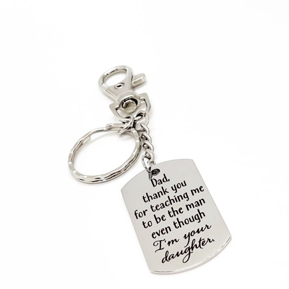 Dad Gift, Thank You Dad Keychain, Dad Gift From Daughter, Thanks Dad, Dad Wedding Gift, Dad Birthday, Fathers Day Gift, Dad Christmas