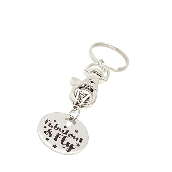 Fabulous And Fly Charm Keychain, Wife Gift, Daughter Gift, Girlfriend Gift, Best Friends Gifts, New Car Gift, Fabulous Friend Gift