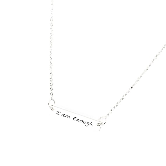 I Am Enough Connector Charm Necklace, Affirmation Gift, Self Affirmation, Gift For Me, Daughter Gift, Wife Gift, Granddaughter Gift