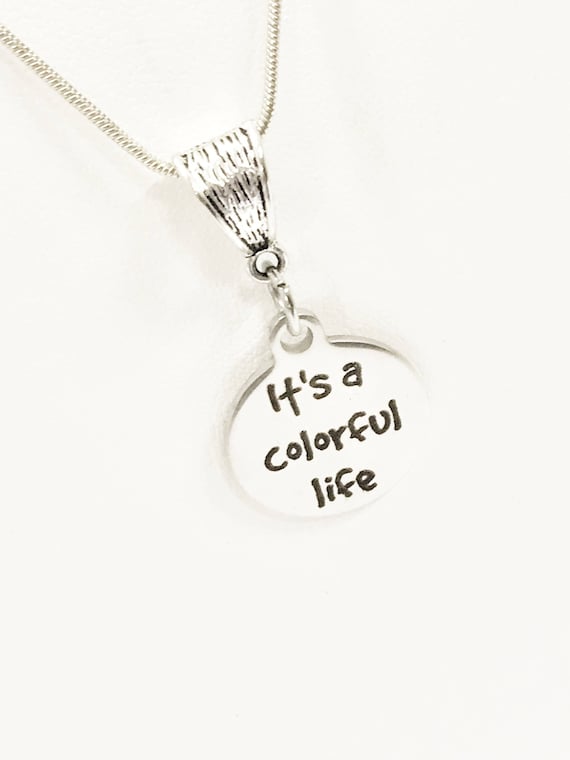 Wife Necklace, It's A Colorful Life Necklace, Colorful Gifts, Girlfriend Gifts, Wife Gifts, Wife Valentine, Girlfriend Valentine Day Gift