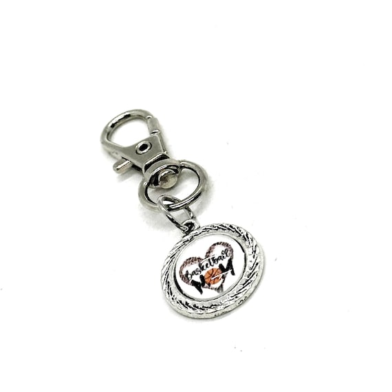 Basketball Mom Clip On Bag Charm, Love My Basketball Player, Gift For Her, Team Mom Gifts, Mothers Day, Gift For Her, Wife Gift, Friend Gift