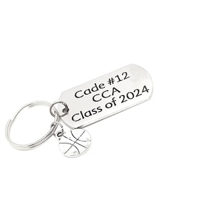 Personalized Basketball Gift, Basketball Keychain, Senior Gift, Sports Senior, Basketball Team Keychain Gifts