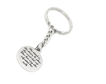 Strong Woman Gift, She Stood In The Storm Keychain, Adjusted Her Sails, Strong Woman Quote, Gift For Her, Daughter Gift, Wife Gift