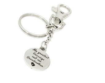 Grandmother Keychain, My Greatest Blessings Call Me Grandmother, Gift For Grandmother, Pregnancy Announce, Gift For Her, Grandparents Day