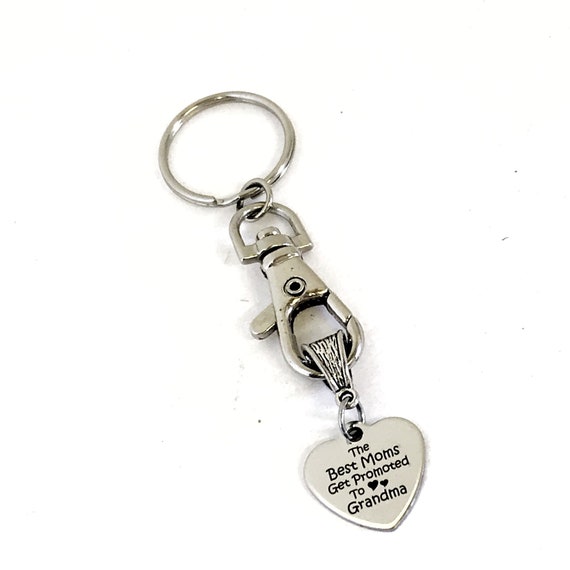 Grandma Keychain, The Best Moms Get Promoted To Grandma Keychain, Grandma Gift, Keychain Gift, New Grandma Gift, Pregnancy Gift