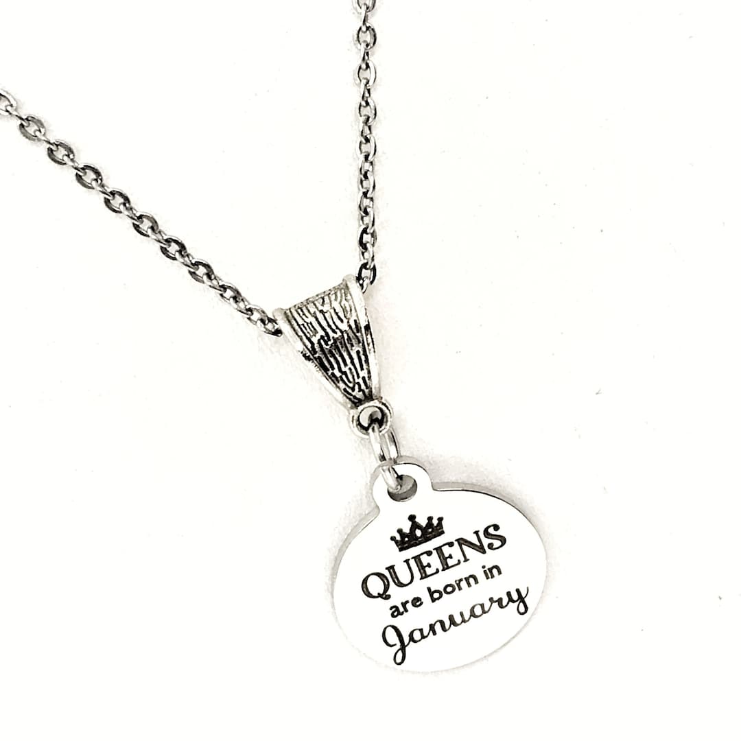 Queen Gifts Queens Are Born in Necklace Queen Necklace Etsy
