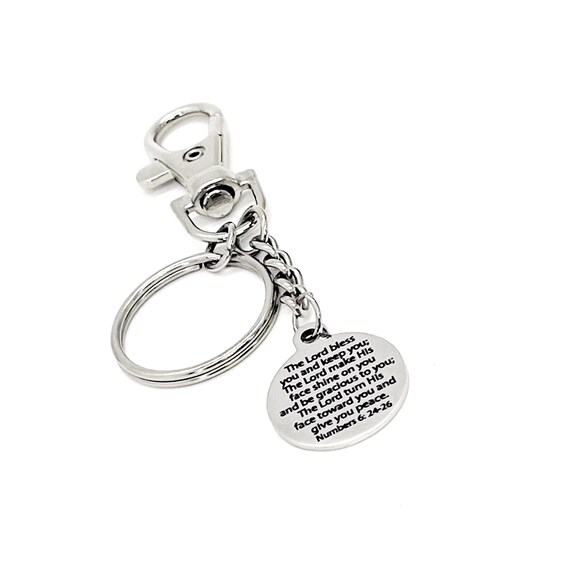 Bible Verse Gifts, The Lord Bless You And Keep You Keychain, Bible Verse Keychain Clip, Daughter Gift, Christian Blessing, Blessing Gift