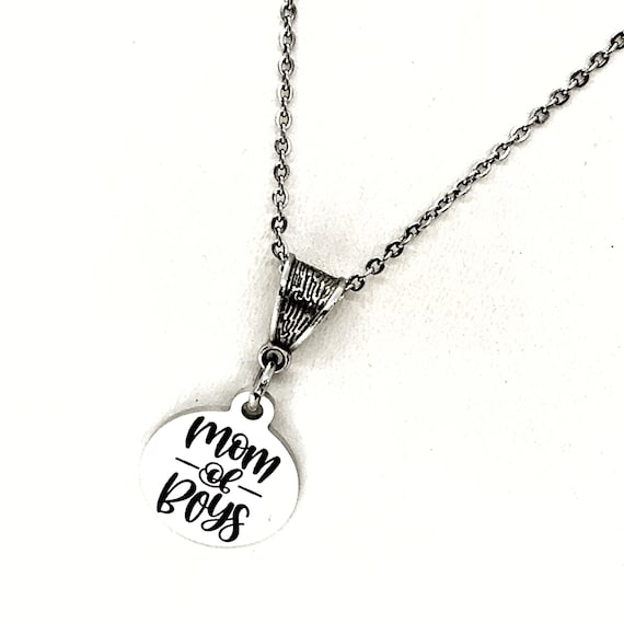 Mom Gift, Mom Of Boys Necklace, Mom Jewelry, Mom Necklace, Wife Jewelry, Wife Gift, Gift For Her, Gift For Mom, Gift For Wife, Jewelry Gift