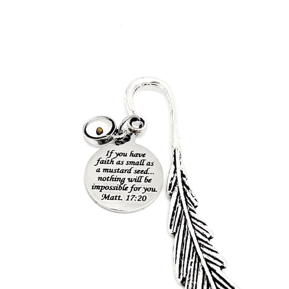 Mustard Seed Scripture Charm Bookmark