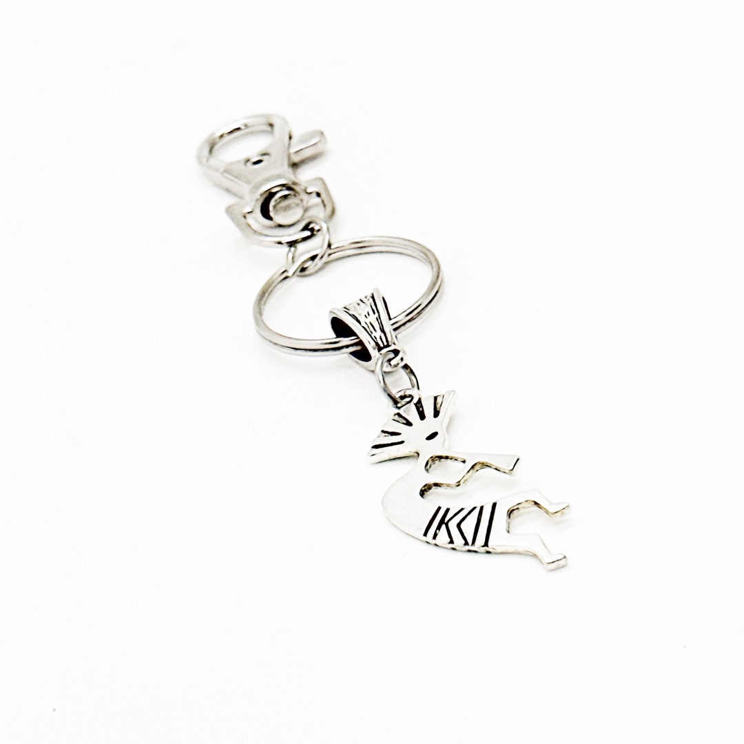 Liavy's Sparkling Kokopelli Charm Keychain – Rhinestone Crystal, Multi-Use Fashion Accessory - View #4