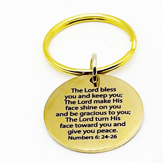 The Lord Bless You Gold-Plated Charm Keychain