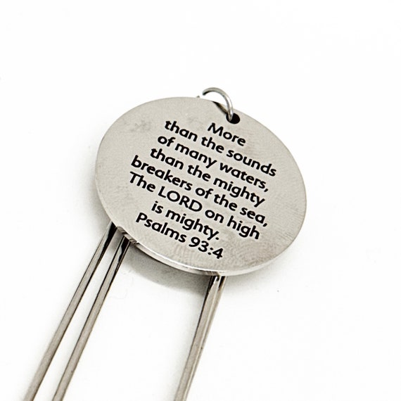 Scripture Gifts, The Lord On High Is Mighty Charm Bookmark, Psalm 93 4, Bible Bookmark, Scripture Quote, Bible Verse Gifts, Faith Gifts