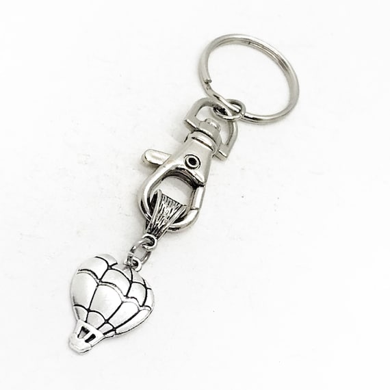 Hot Air Balloon Keychain, Hot Air Balloon Trip Gift, Hot Air Balloon Charm, Charm Keychain, Gift For Her, Gift For Him, Trip Gift