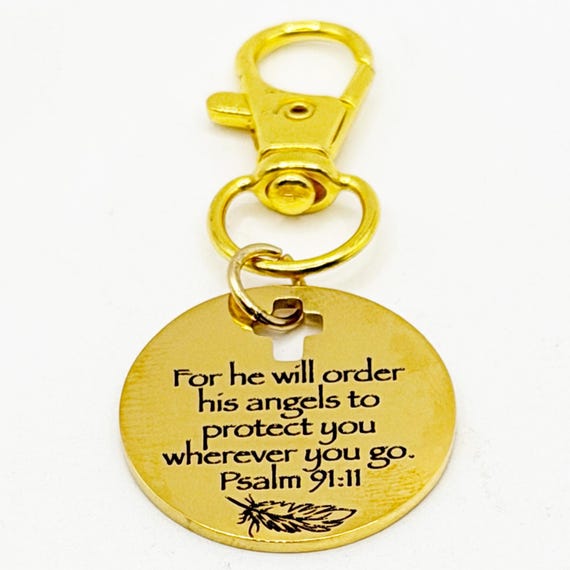 He Will Order His Angels Protection Charm