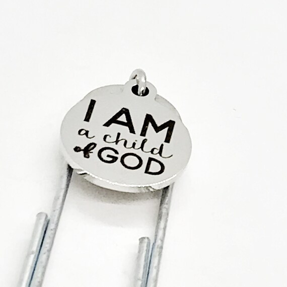 Bookmark Gift, I Am A Child Of God Bookmark, Charm Bookmark, Planner Gift, Planner Bookmark, Bible Bookmark, Christian Charm Baptism Gifts