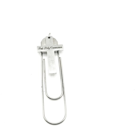 First Holy Communion Cross Paperclip Bookmark