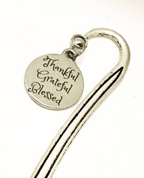 Thankful Grateful Blessed Large Bookmark, Planner Bookmark, Bible Bookmark, Gifts for Readers, Book Club Gifts, Thankful Grateful Blessed