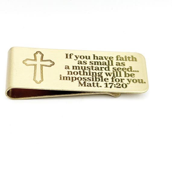 Mustard Seed Scripture Money Clip