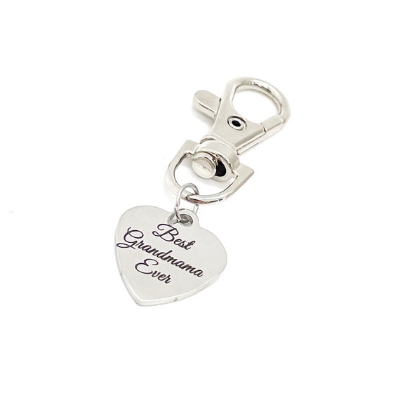 Grandmama Gift, Best Grandmama Ever Clip On Charm, Purse Charm, Grandmother Gift, Pregnancy Announce Gift, New Grandmama, Bag Charm, Planner