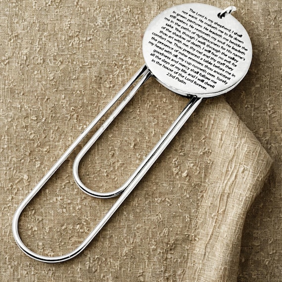 23rd Psalm Paperclip Bookmark Charm