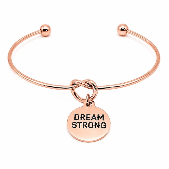 Dream Strong Charm Rose-Goldtone Cuff Bracelet