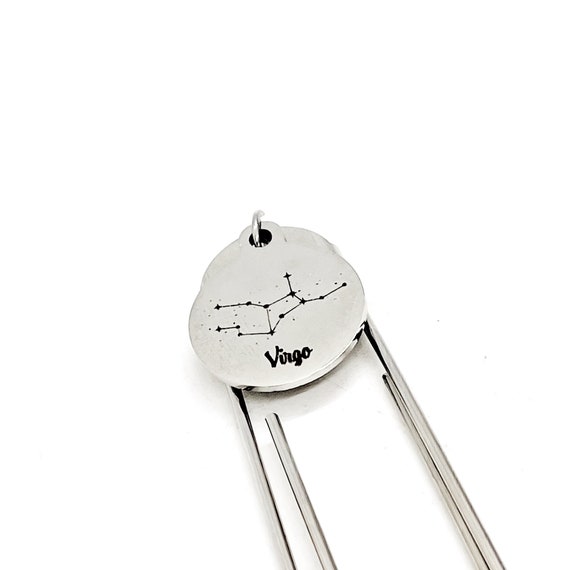 Zodiac Sign Bookmark, Virgo Bookmark, Virgo Zodiac, Virgo Gifts, Reader Gifts, Charm Bookmark, Planner Bookmark, Constellation Gifts