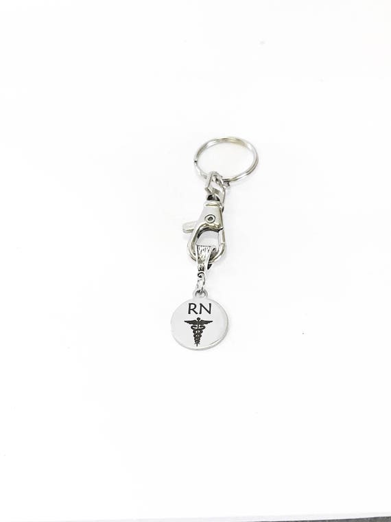 RN Keychain Gift, Registered Nurse Gifts, Nurse Graduation Gift, Traveling Nurse Gifts, Favorite Nurse, RN Gifts, Employee Gifts for Nurses