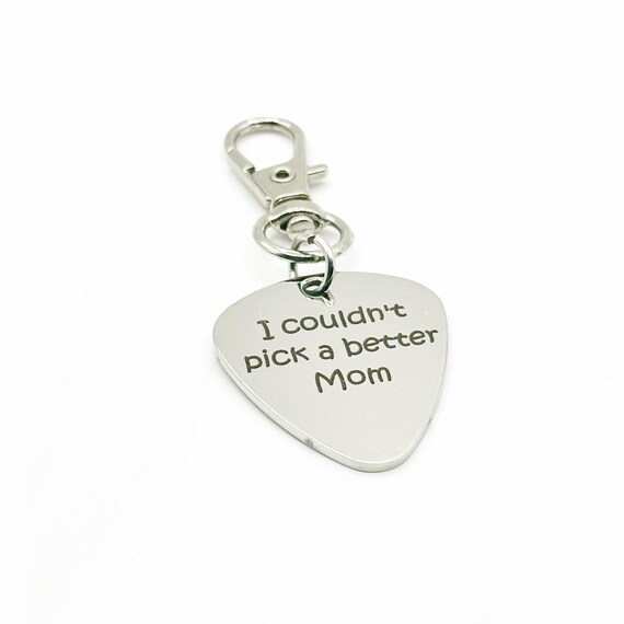 I Couldn't Pick A Better Mom Guitar Pick Charm Clip On Gift For Mom Music Lover Mothers Day Gift From Kids