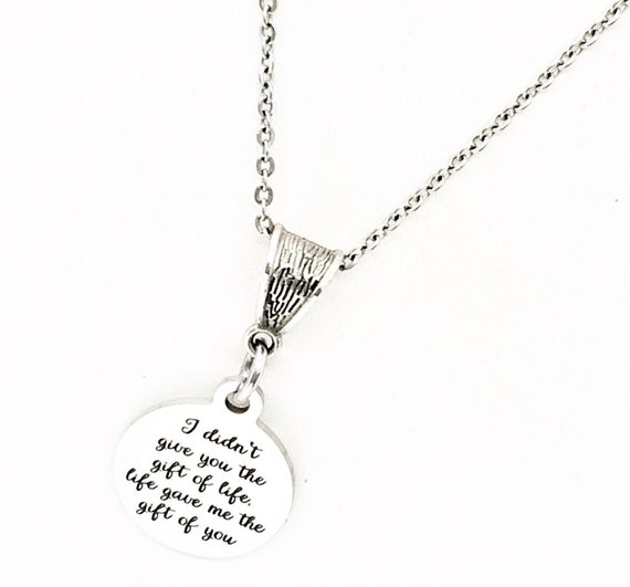 Life Gave Me The Gift Of You Pendant Necklace, Adoption Gift, I Didn’t Give You The Gift Of Life, Gotcha Day Gifts, Daughter Gift