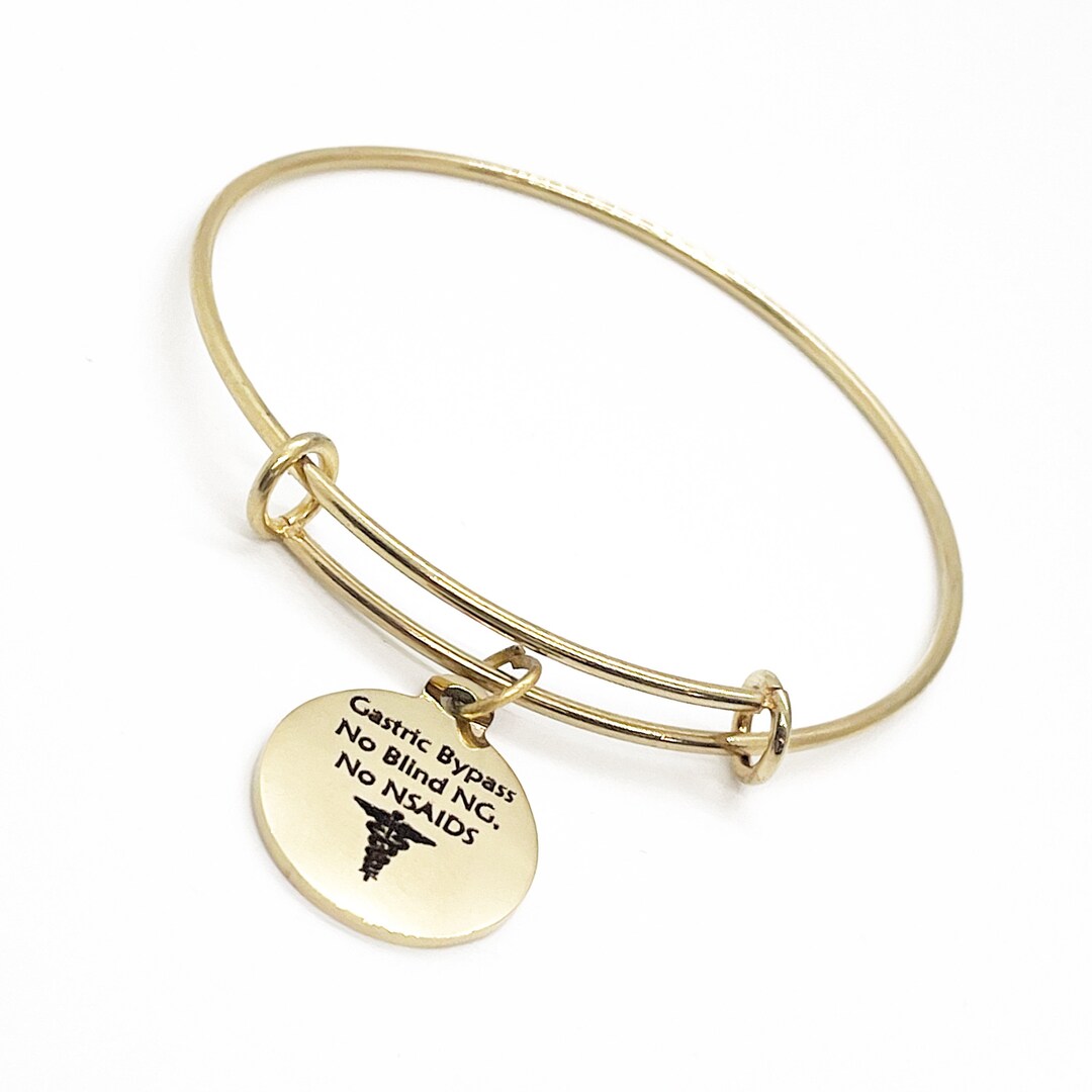 Gastric Bypass Medical Charm Bracelet, Gastric Bypass Awareness