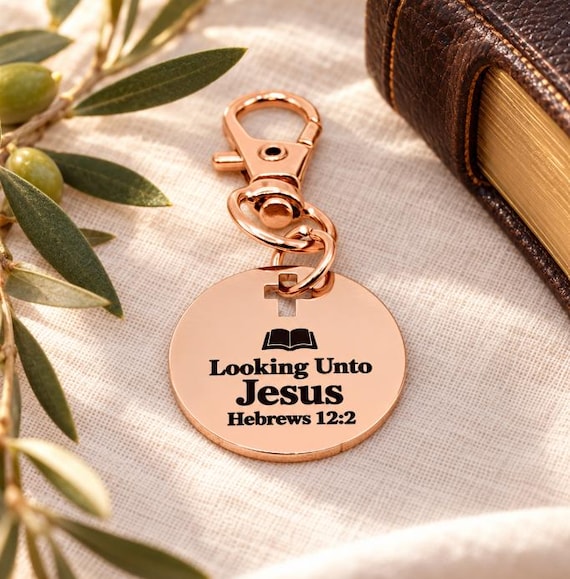 Looking Unto Jesus Rose Goldtone Clip On Charm