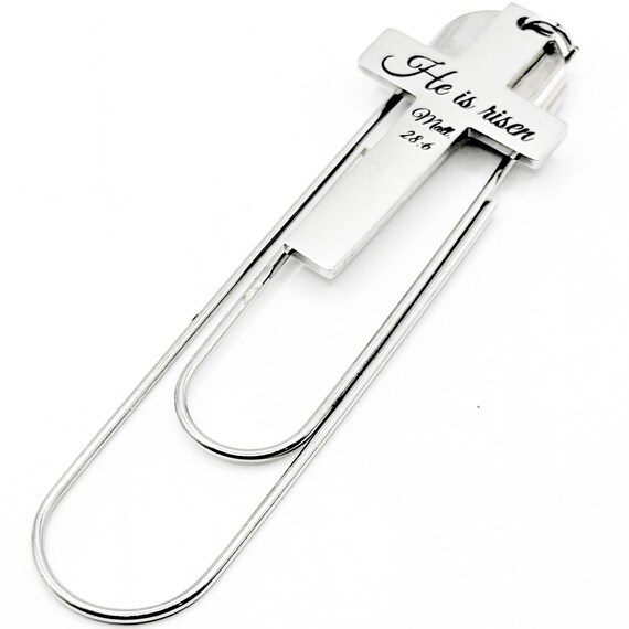 He Is Risen Cross Paperclip Bookmark