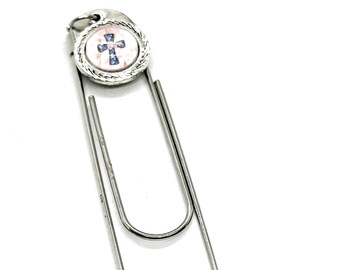 Cross Charm Bookmark, Bible Bookmark, Baptism Gift, Sunday School, Christian, Believer, Faith Gifts, Confirmation Gift, Reader Gift