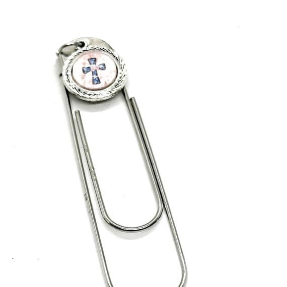 Cross Charm Bookmark, Bible Bookmark, Baptism Gift, Sunday School, Christian, Believer, Faith Gifts, Confirmation Gift, Reader Gift