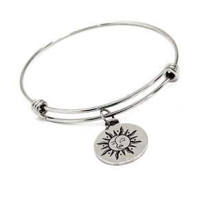 Sun Moon and Star Bracelet, Celestial Jewelry Gift for Her