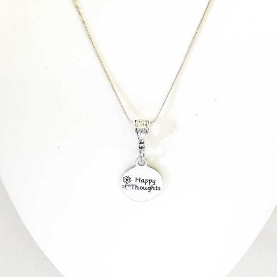 Happy Thoughts Necklace, Encouragement Gift, Thinking Of You Gifts, Happy Gifts, Sympathy Gift, Encouraging Jewelry, Motivating Jewelry Gift