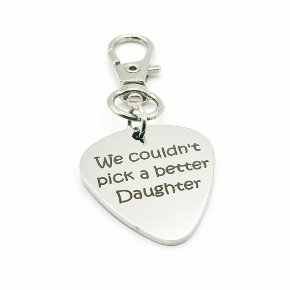 We Couldn't Pick A Better Daughter Guitar Pick Charm Clip On Gift For Daughter Music Lover Graduation Birthday Gift