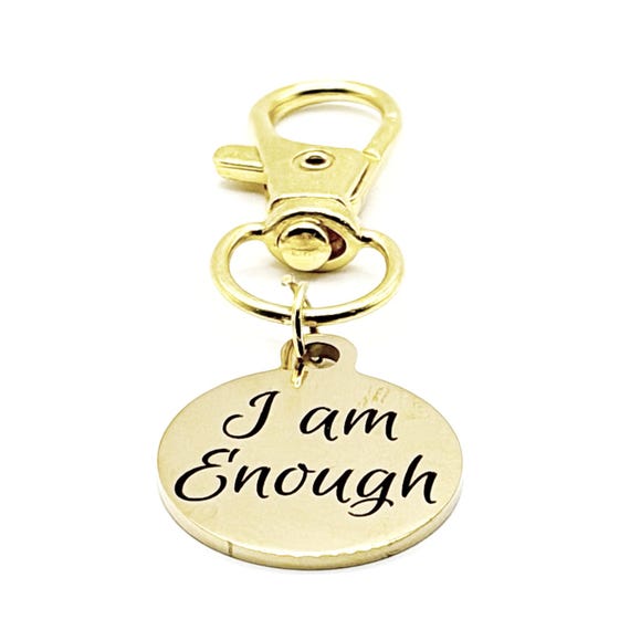 I Am Enough Gold-Plated Clip Charm